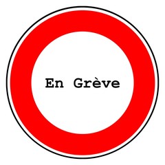 En grève dans un panneau	