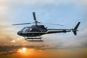 Selbstklebende Fototapete Hubschrauber Hubschrauber für Sightseeing
