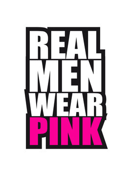 Real Men Wear Pink Logo Design