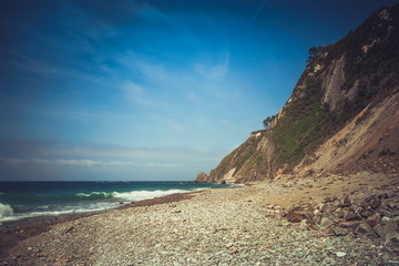 Fototapeta na wymiar rock beach in Northern Spain.