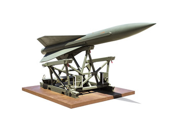 Combat missile isolated on white background - obrazy, fototapety, plakaty