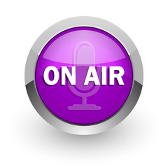 on air pink glossy web icon