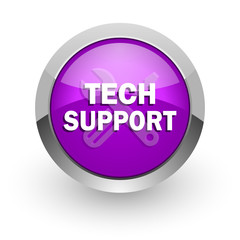 technical support pink glossy web icon