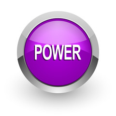 power pink glossy web icon
