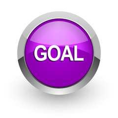 goal pink glossy web icon