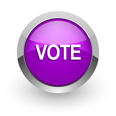 vote pink glossy web icon