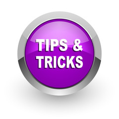 tips tricks pink glossy web icon