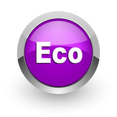 eco pink glossy web icon