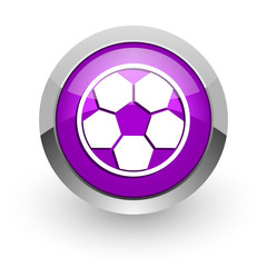 Obraz premium soccer pink glossy web icon