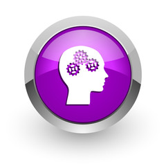 head pink glossy web icon