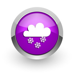 snowing pink glossy web icon