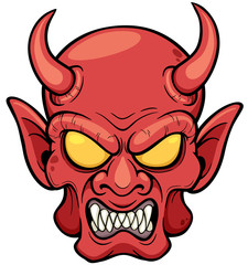 Vector illustration of Devil face