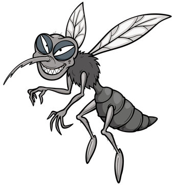 Vector illustration of Cartoon Mosquito