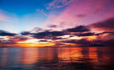 Naklejka na ściany i meble Stormy Sundown over the Bernardino Strait