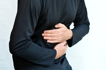 Man with stomach pain