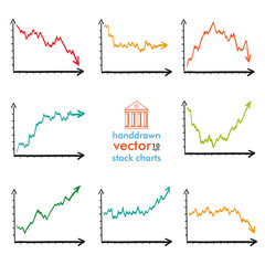 Handdrawn Market Charts Situations