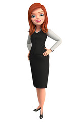 Fototapeta premium Young Business Woman is standing