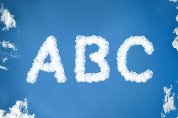 Naklejka na ściany i meble ABC aus Wolken