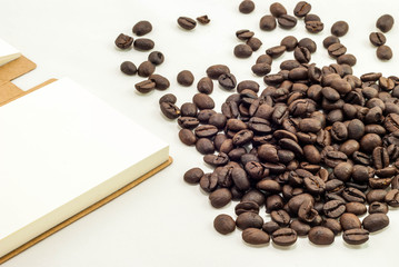 Coffee Bean with Blank Paper