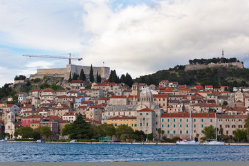 Sibenik, Croatia view from the sea