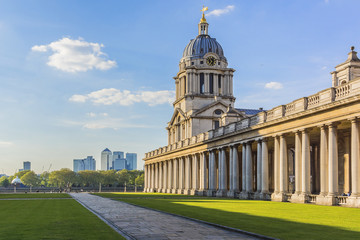Obraz premium View of Old Royal Naval College (1873) building. London, England