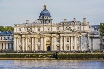 Fototapeta premium View of Old Royal Naval College (1873) building. London, England