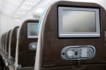 Obraz premium Entertainment system onboard airliner