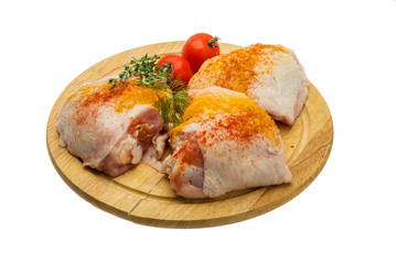 Raw chicken thigh
