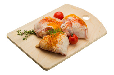 Raw chicken thigh