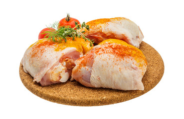 Raw chicken thigh