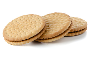 Sandwich biscuits with chocolate filling