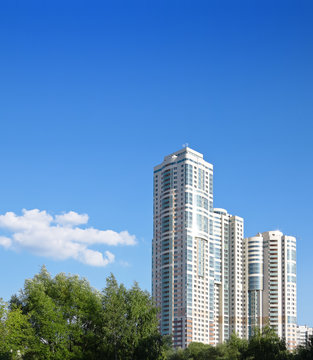 Apartment House Against The Blue Sky