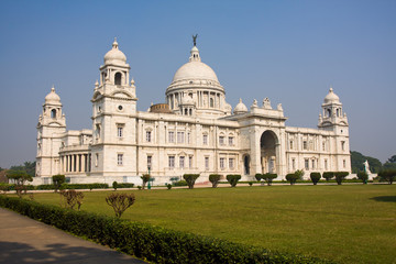 Obraz premium Landmark building of Calcutta or Kolkata, Victoria Memorial