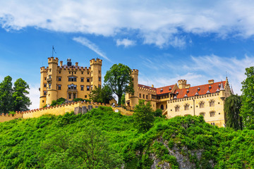 Fototapeta na wymiar Hohenschwangau Castle in the Bavarian Alps, Germany