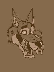 Vintage big bad wolf