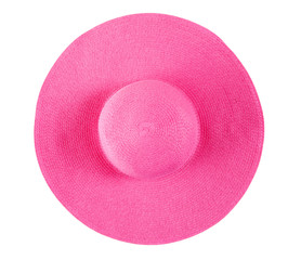Summer beach hat isolated on white background