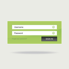Vector login form