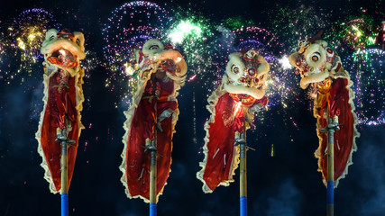Lion Dance in Bangkok Chinatown