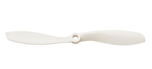 White Plastic propeller isolated on white