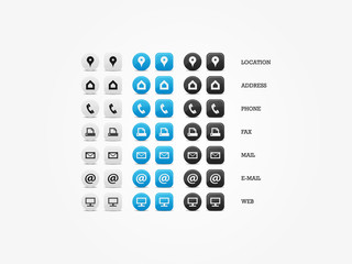 Multipurpose Business Card Icon Set
