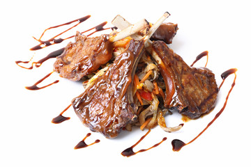 Rack of lamb closeup