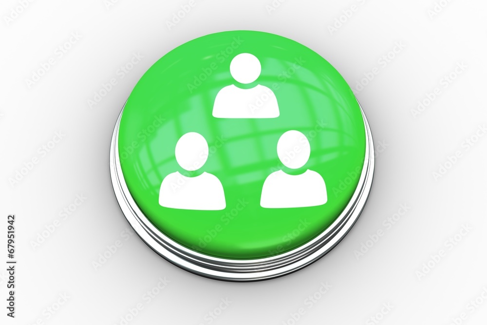 Poster Composite image of human figures graphic on button