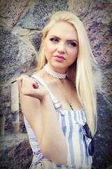 Fototapeta premium blonde teen girl