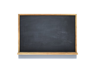 empty chalkboard on white background