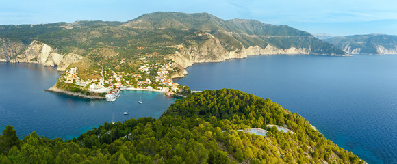 Summer view of Assos peninsula (Greece,  Kefalonia).
