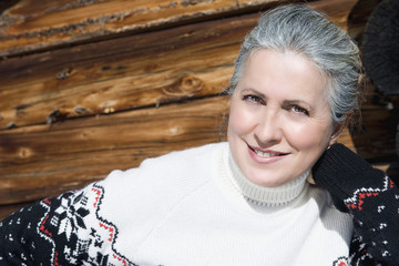 Italien,Südtirol,Seiseralm,Senior Frau