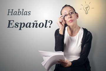 Hablas español - obrazy, fototapety, plakaty