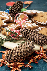 festive Christmas decorations and tasty cookies