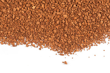 Granules of instant coffee background