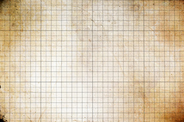 Old vintage colorless dirty graph paper